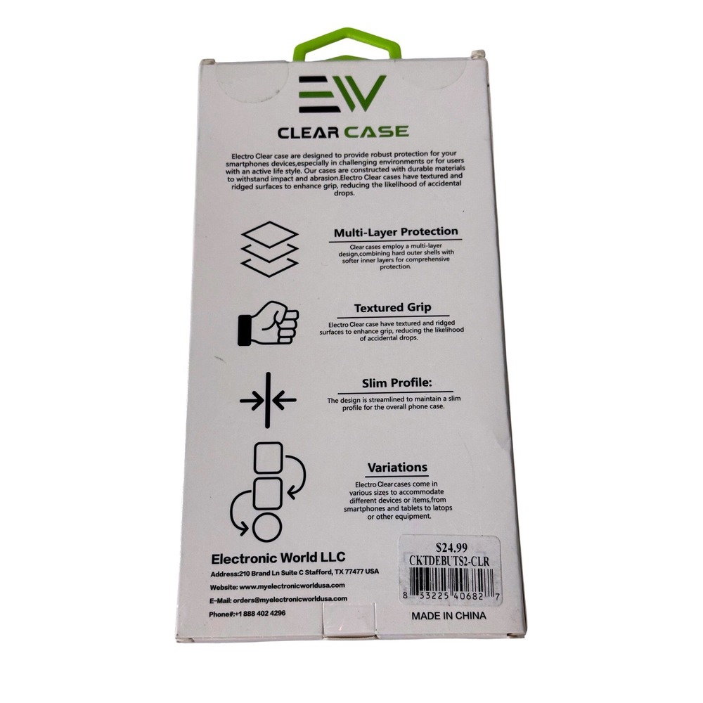 Electronic World Clear Case for Cricket Debut S2 13ft Drop Protection CKTDEBUTS - Picture 2 of 2